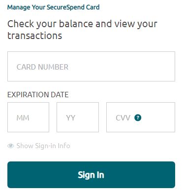 Manage Your Securespend card